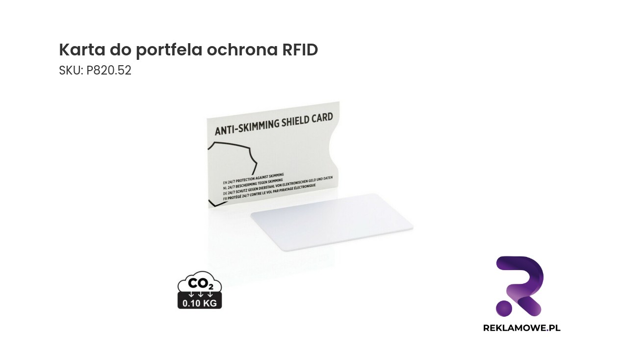 Karta do portfela z ochroną RFID
