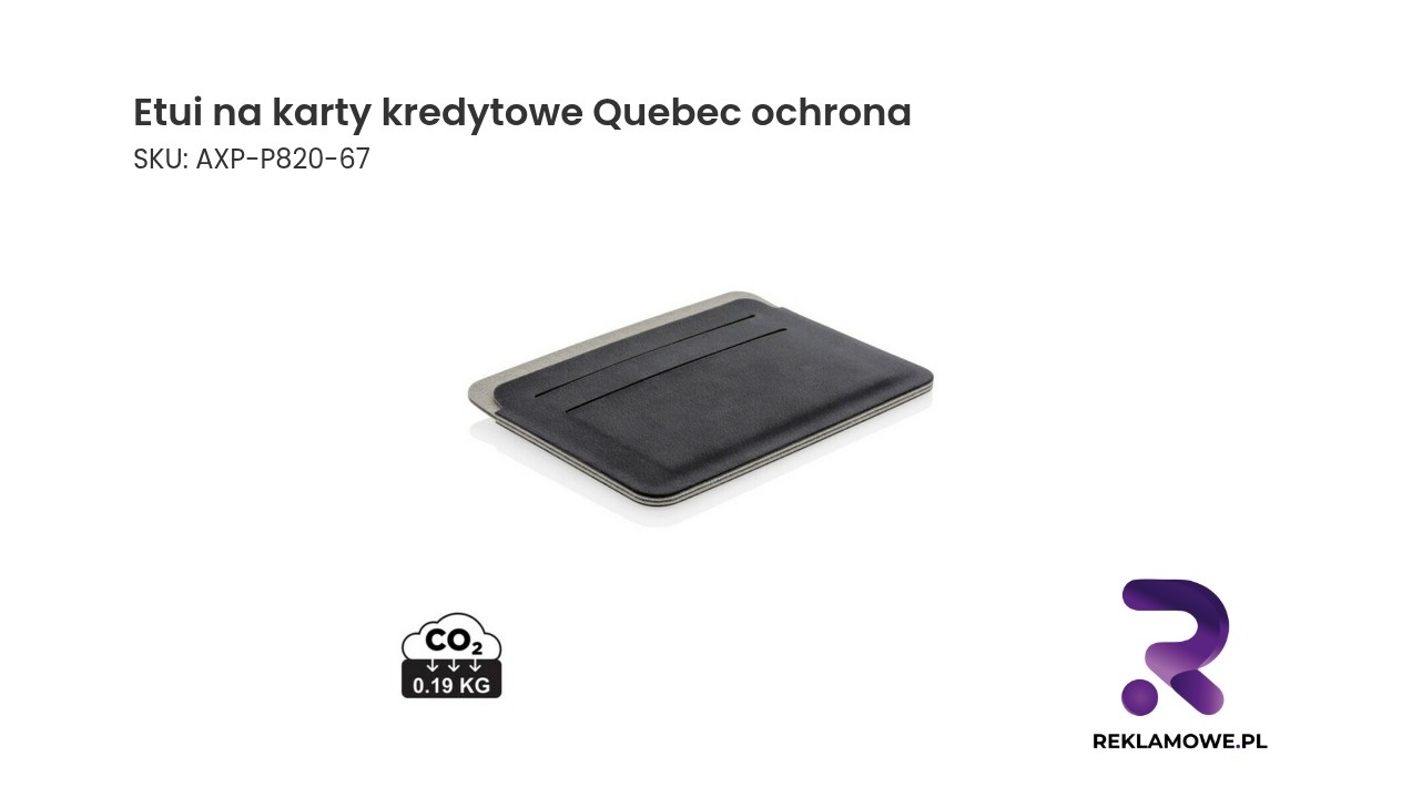 Etui na karty kredytowe Quebec, ochrona RFID Etui na karty kredytowe Quebec z ochroną