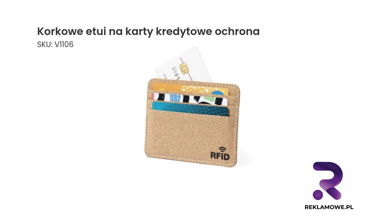 Eko-przyjazne korkowe etui na karty kredytowe z funkcją ochrony