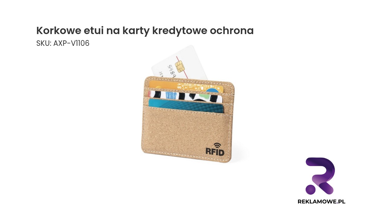 Korkowe etui na karty kredytowe z ochroną