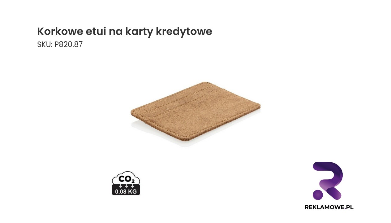 Korkowe etui na karty kredytowe, ekologiczny portfel