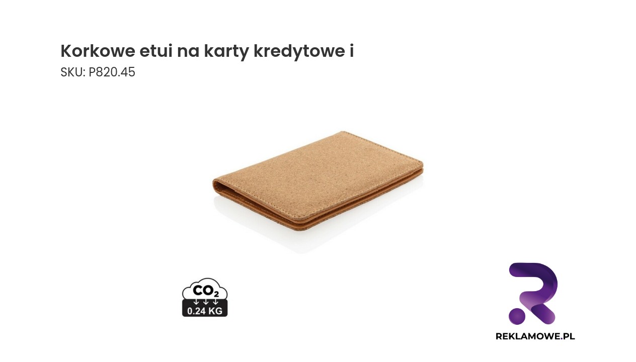Korkowe etui na karty kredytowe w naturalnym stylu